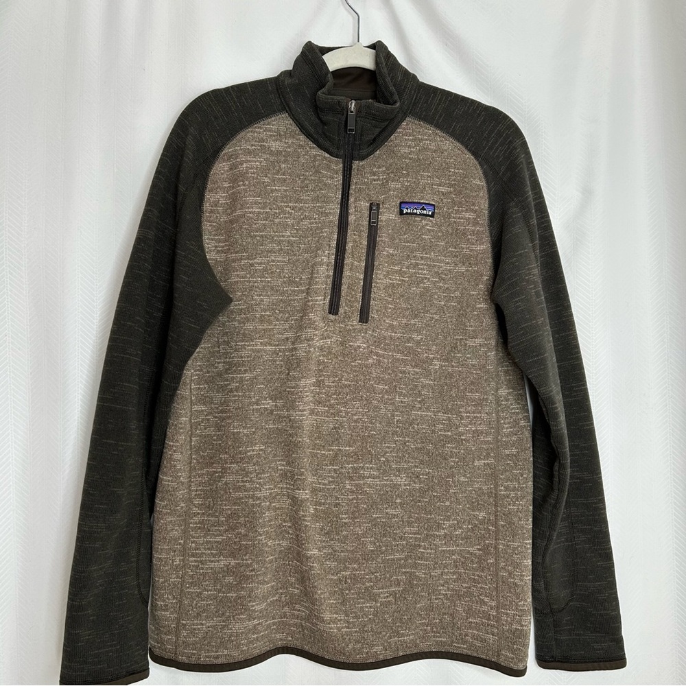 Patagonia tan high neck pullover size medium long sleeves